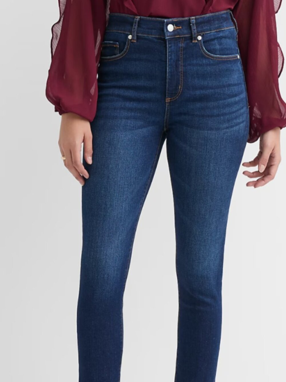LOFT Curvy Skinny Jeans - Dark Wash - Size 32/14